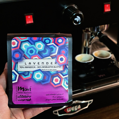قهوه ترکیبی 70% عربیکا _ 30% ربوستا  (لَوِندِر)  - Arabica & Robusta Blend - LAVENDER