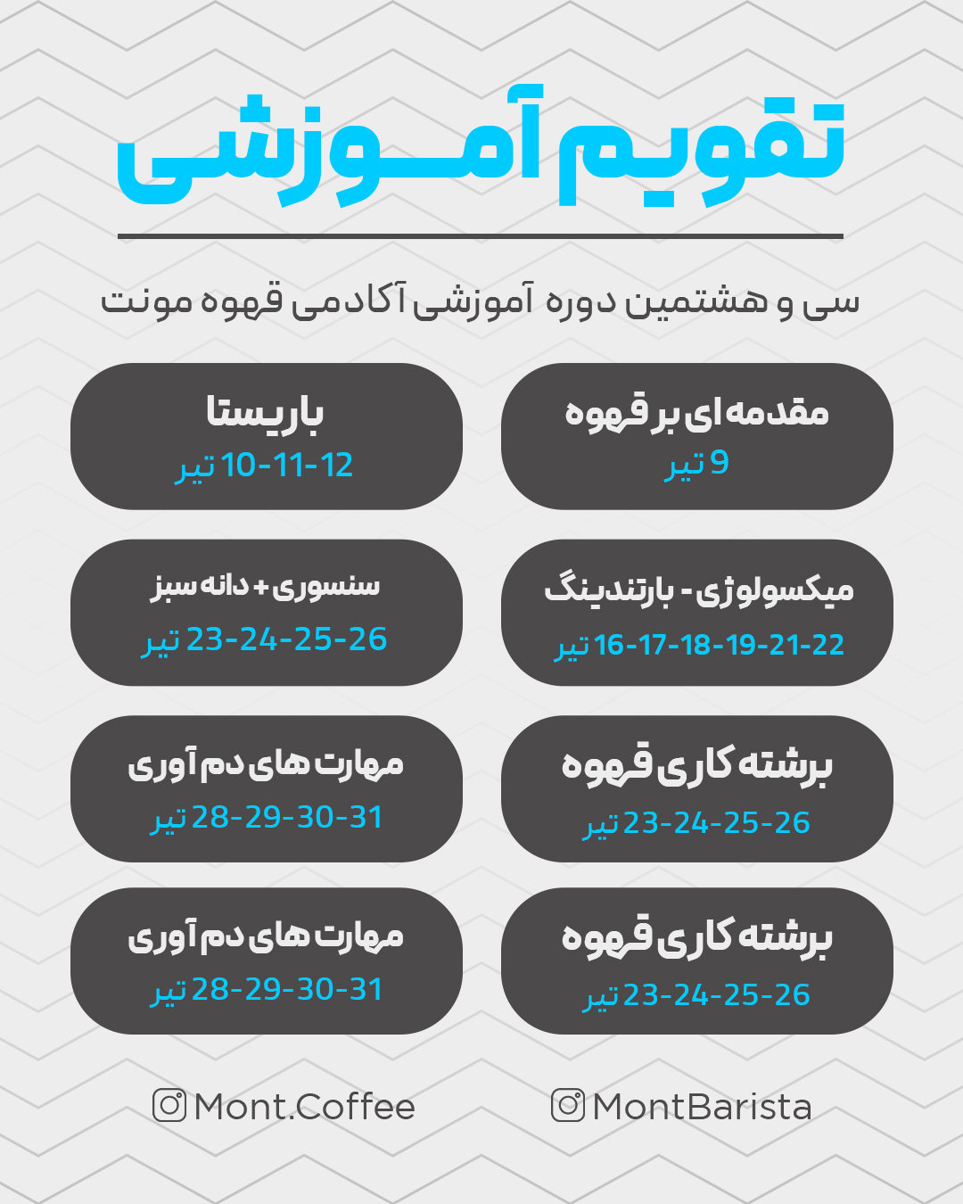 38 مین دوره آموزشی آکادمی قهوه مونت _ تیر 1404